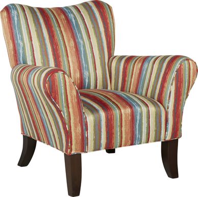 Painterly Stripe Accent Chair