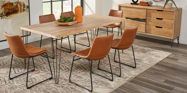 Palm Grove Brown 5 Pc Dining Room with Brown Chairs