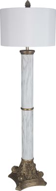 Palm Trace White Floor Lamp