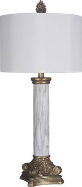 Palm Trace White  Lamp