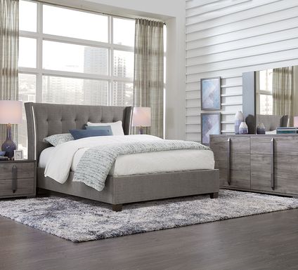 Fabric Headboard Bedroom Sets       : 4 Ft 6 Bed Frame Upholstered Fabric Headboard Bedroom Furniture Crushed Velvet Champagne Vida Designs Valentina Double Bed Home Kitchen Bed Frames - This upholstered headboard features linen fabric trimmed with nailhead accents.