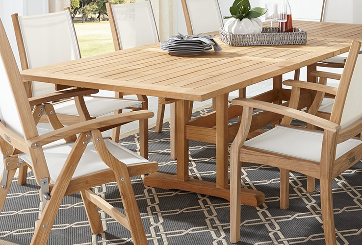 Outdoor Patio Dining Furniture Wicker Wood Teak - Patio Dining Room Furniture