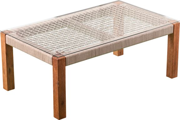 Pershington Outdoor Natural Cocktail Table