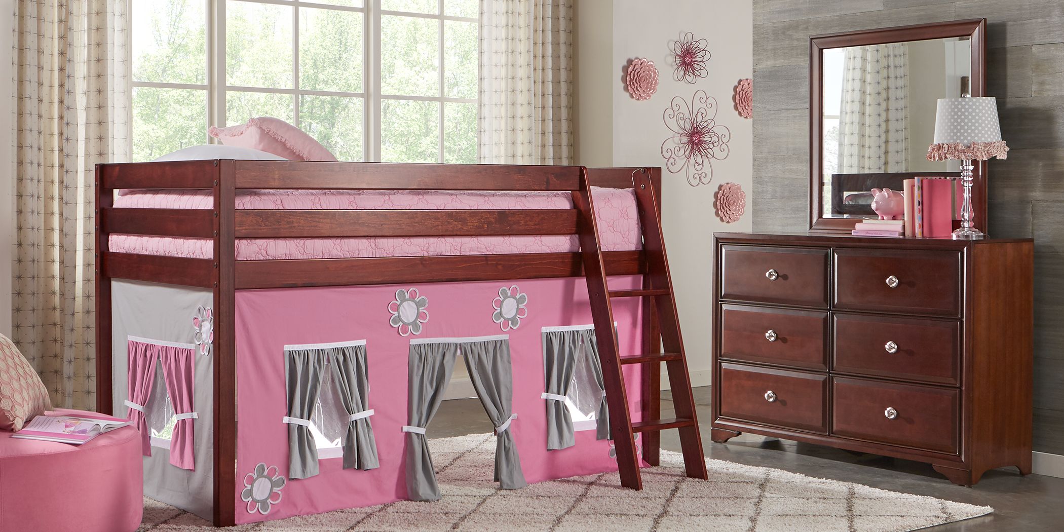 Pink Cottage Cherry Jr Tent Loft Bed, Rooms To Go Pink Cottage Loft Bed