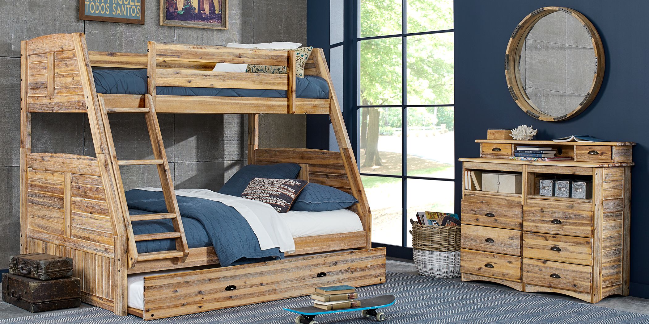 rooms to go triple bunk beds