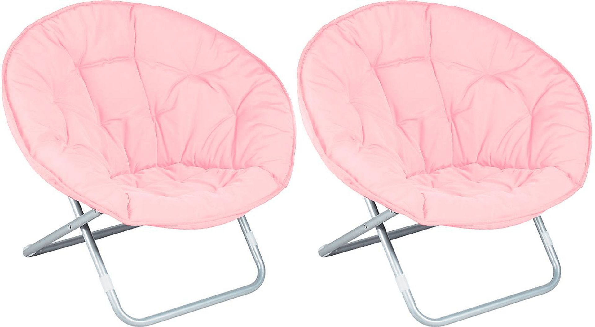 2 Pc Hang Out Dish Chair Set Pink - Image 1