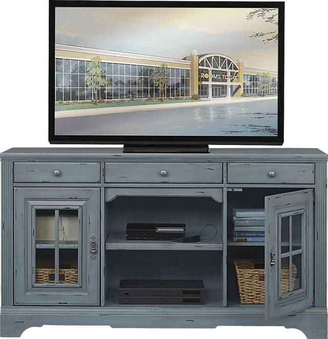Mountain Bluff II Blue 64 in. Console - Thumbnail - Image 3