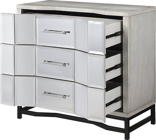 A Better Perspective White 3 Drawer Accent Cabinet - Thumbnail - Image 3