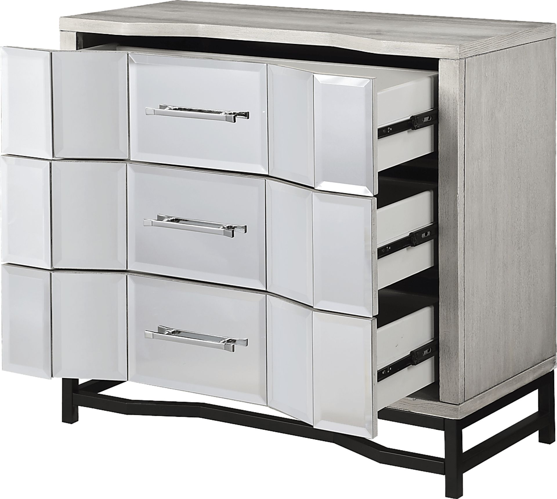 A Better Perspective White 3 Drawer Accent Cabinet - Image 3