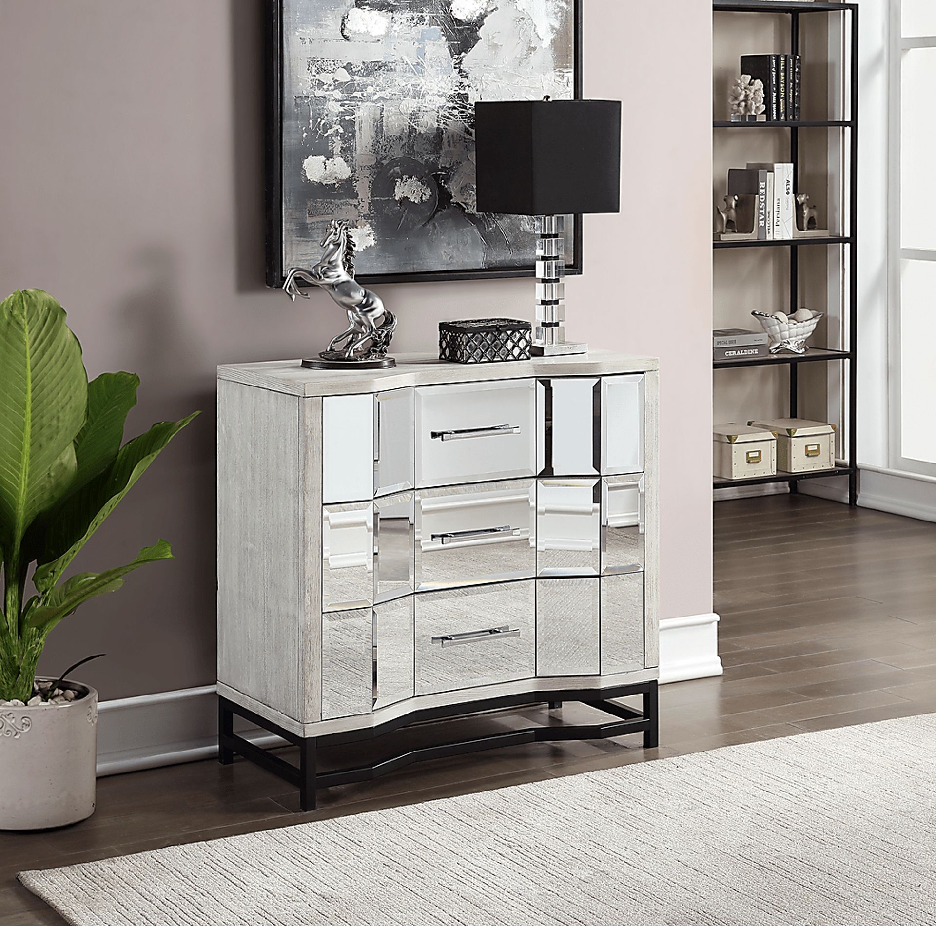 A Better Perspective White 3 Drawer Accent Cabinet - Image 5