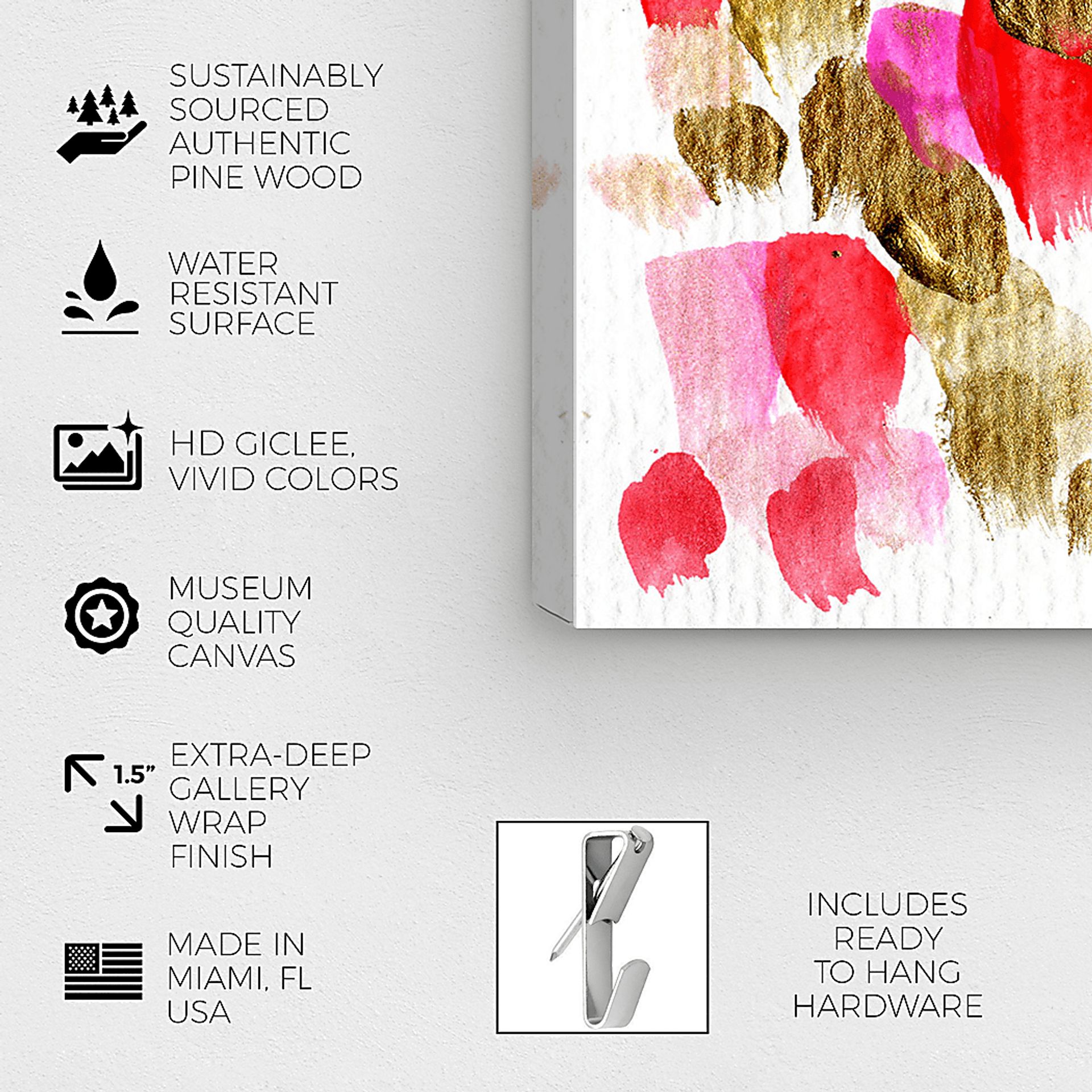 A Distant View Gold Artwork - Image 3