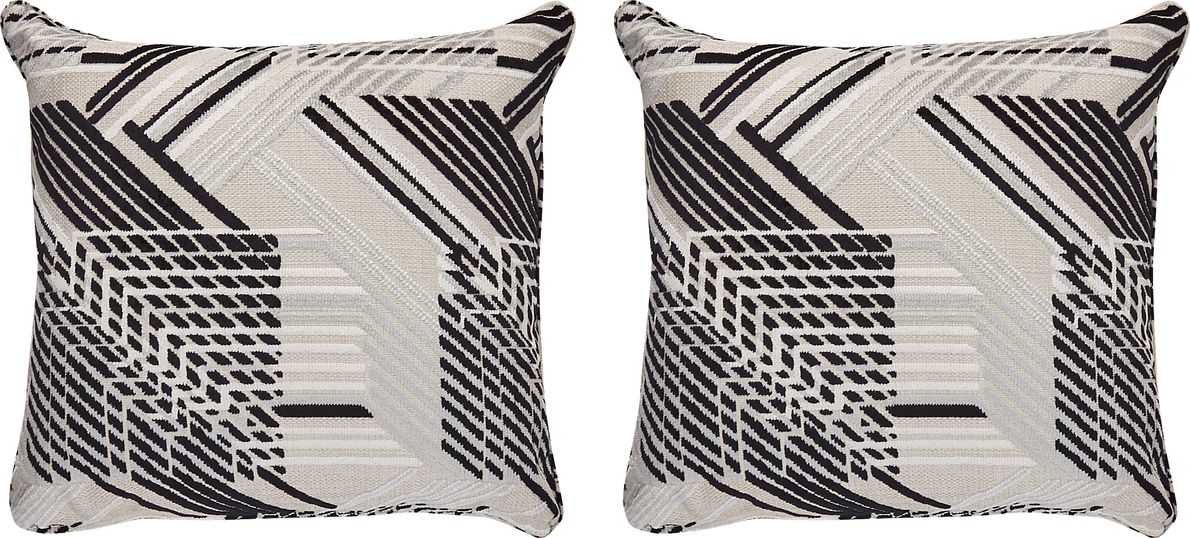 A-Maze Black Pillow, Set of Two