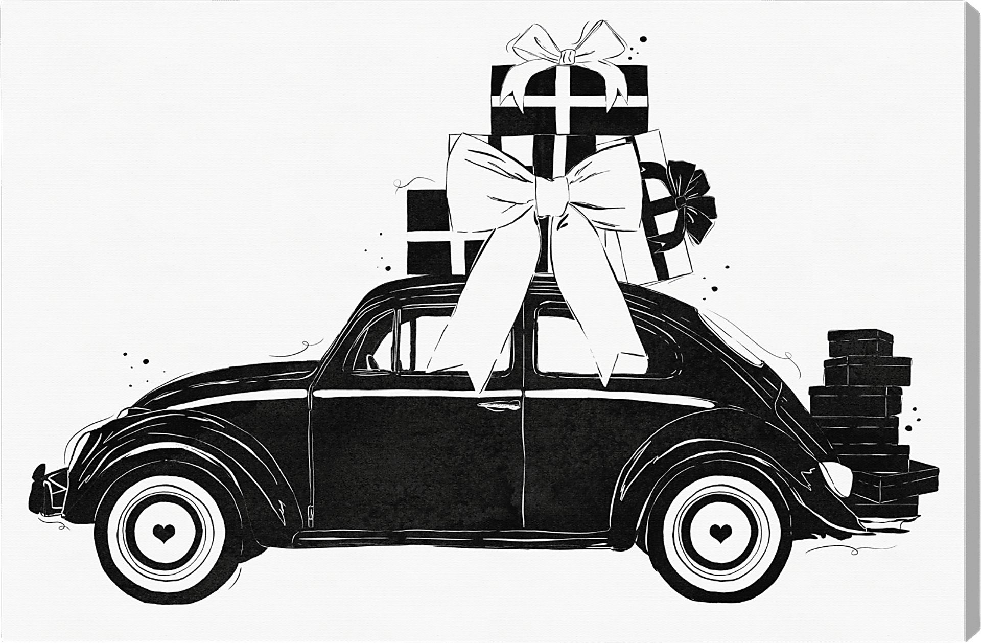 A Shopping Adventure Black Artwork - Image 1