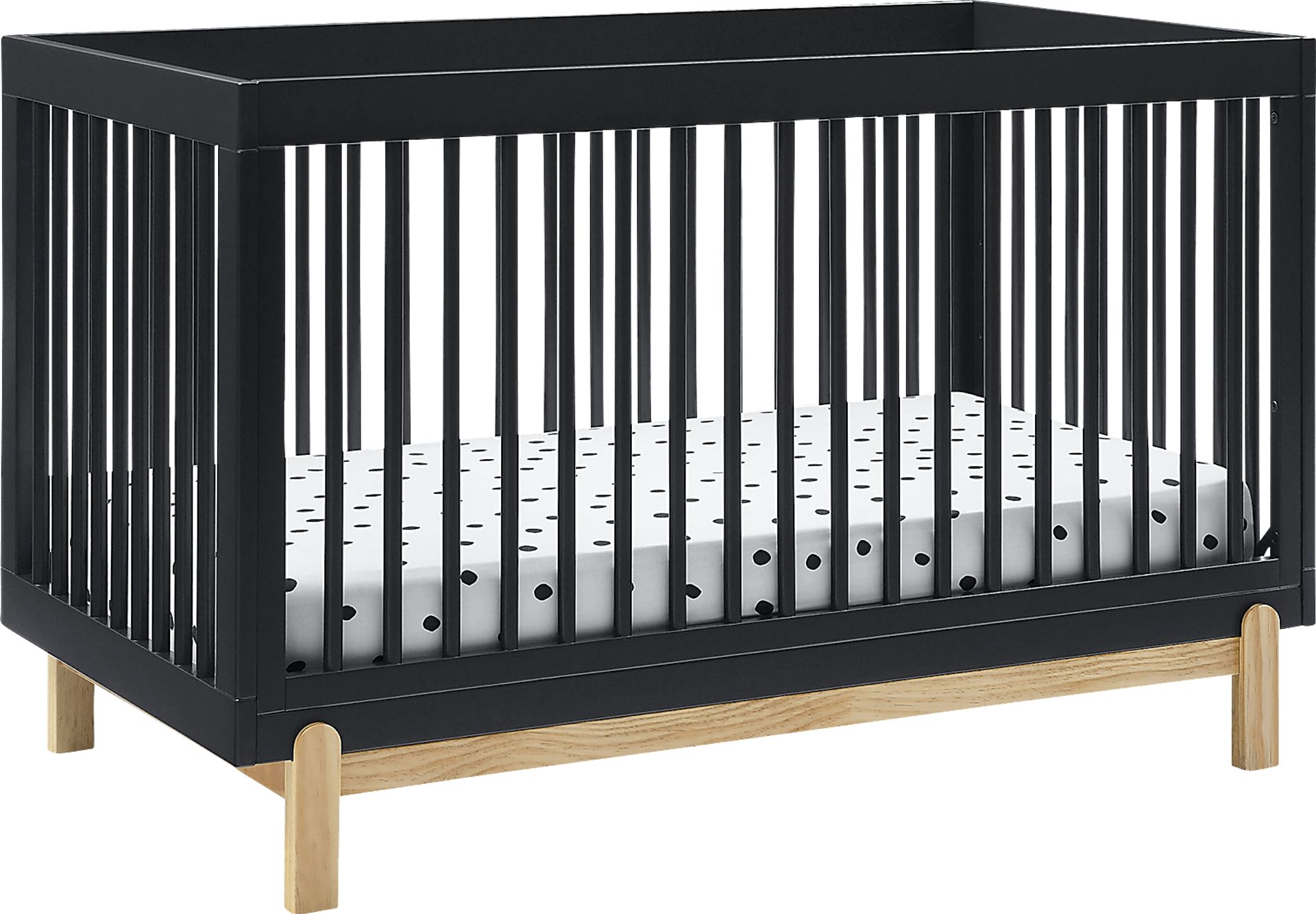 Kids Aadi Charcoal Convertible Crib - Image 4