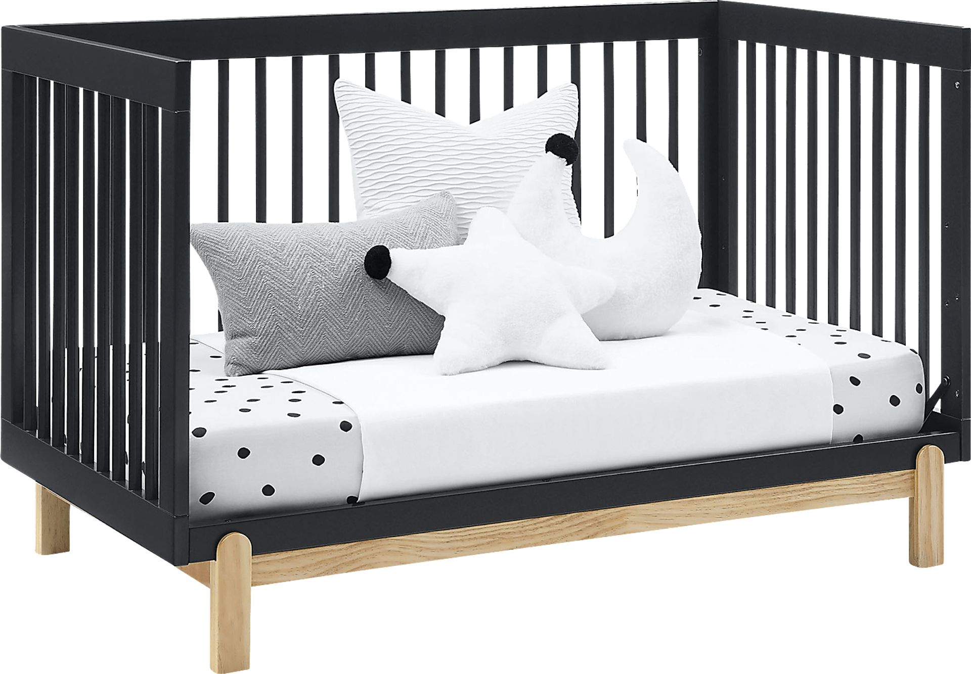 Kids Aadi Charcoal Convertible Crib - Image 6