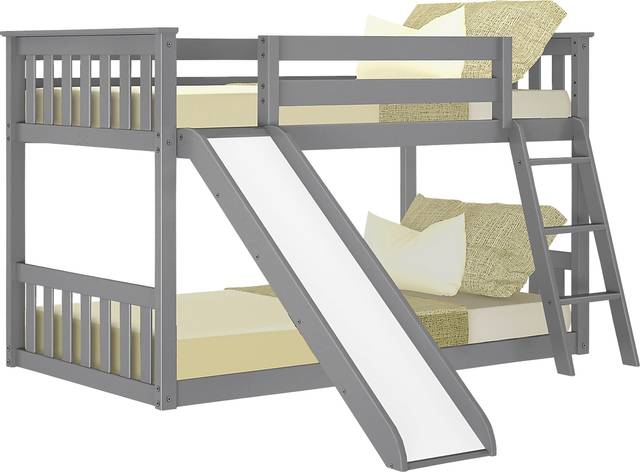 Kids Aalam Gray Twin/Twin Low Bunk Bed - Thumbnail - Image 3