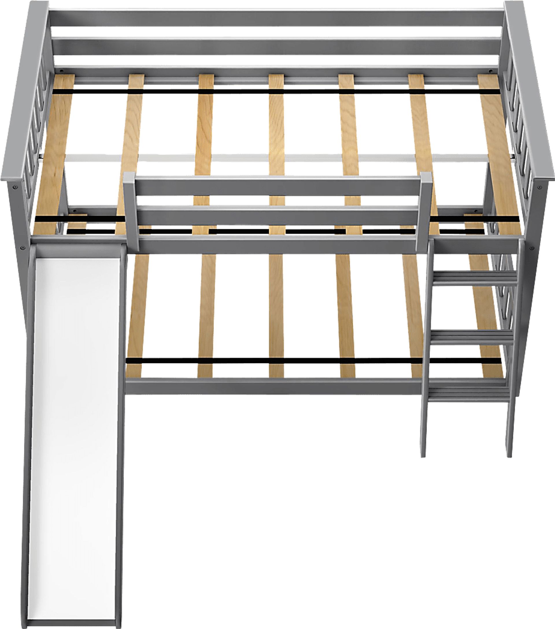 Kids Aalam Gray Twin/Twin Low Bunk Bed - Image 4