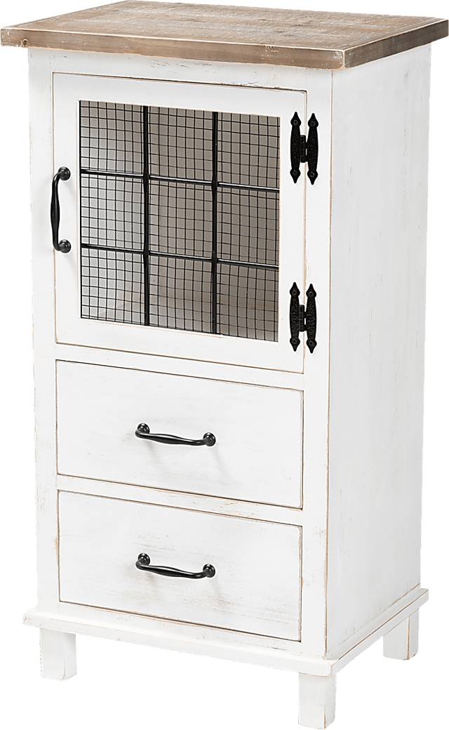 Aangelbrook White Accent Cabinet - Thumbnail - Image 1