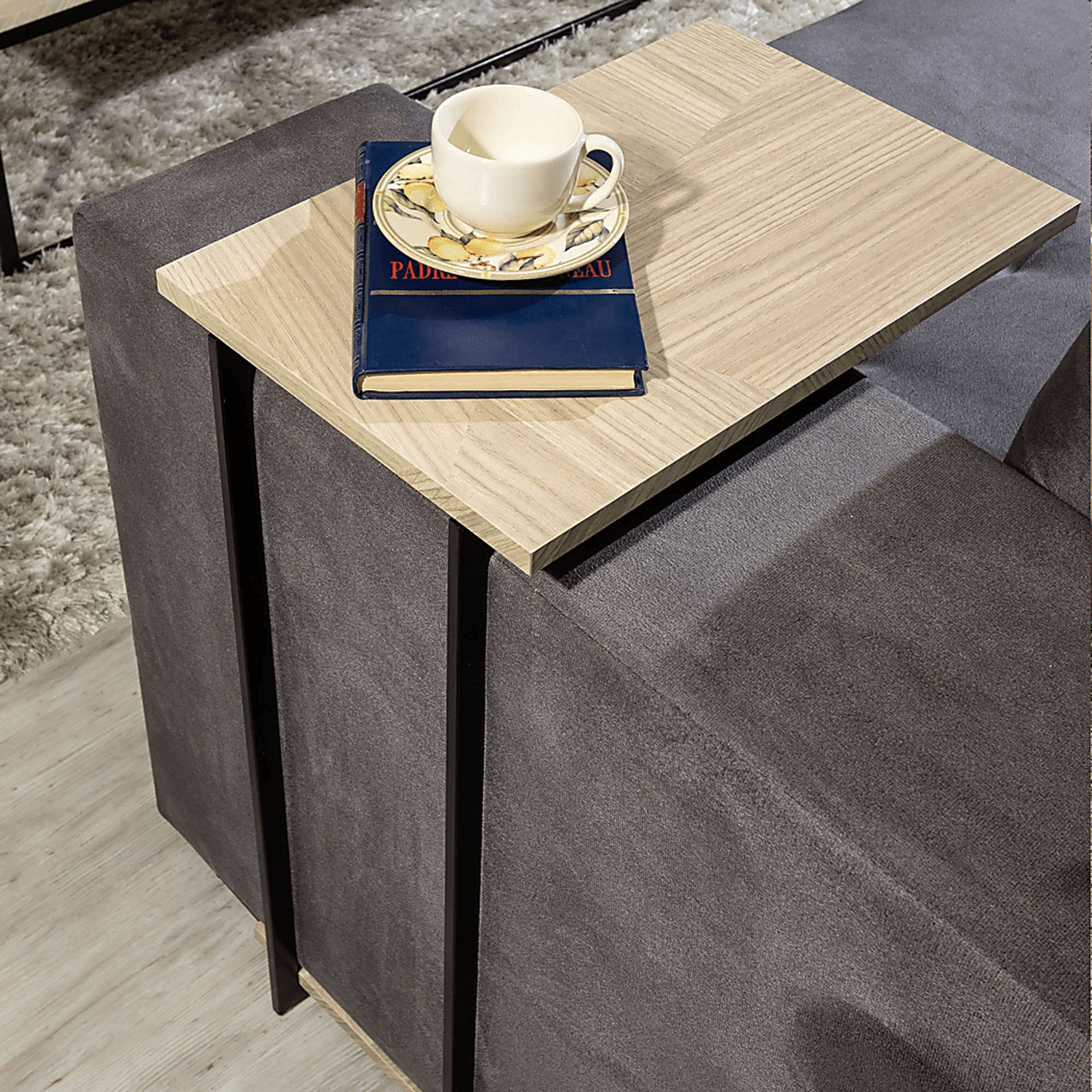 Aardvark Walk Beige 2 Piece Table Set - Image 5