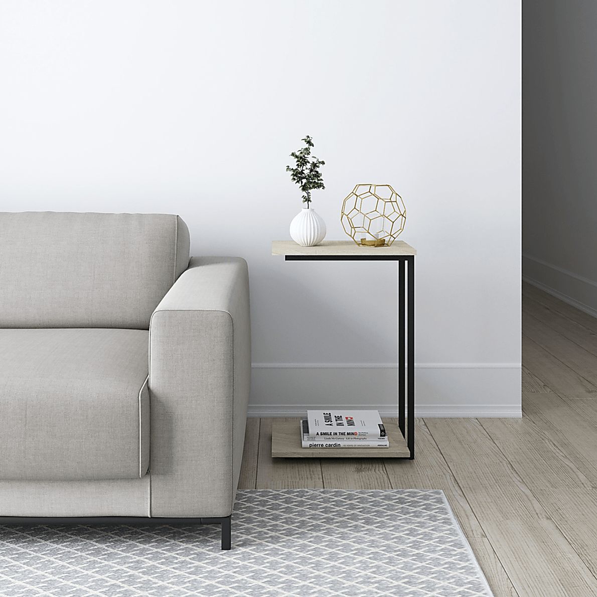 Aardvark Walk Beige End Table