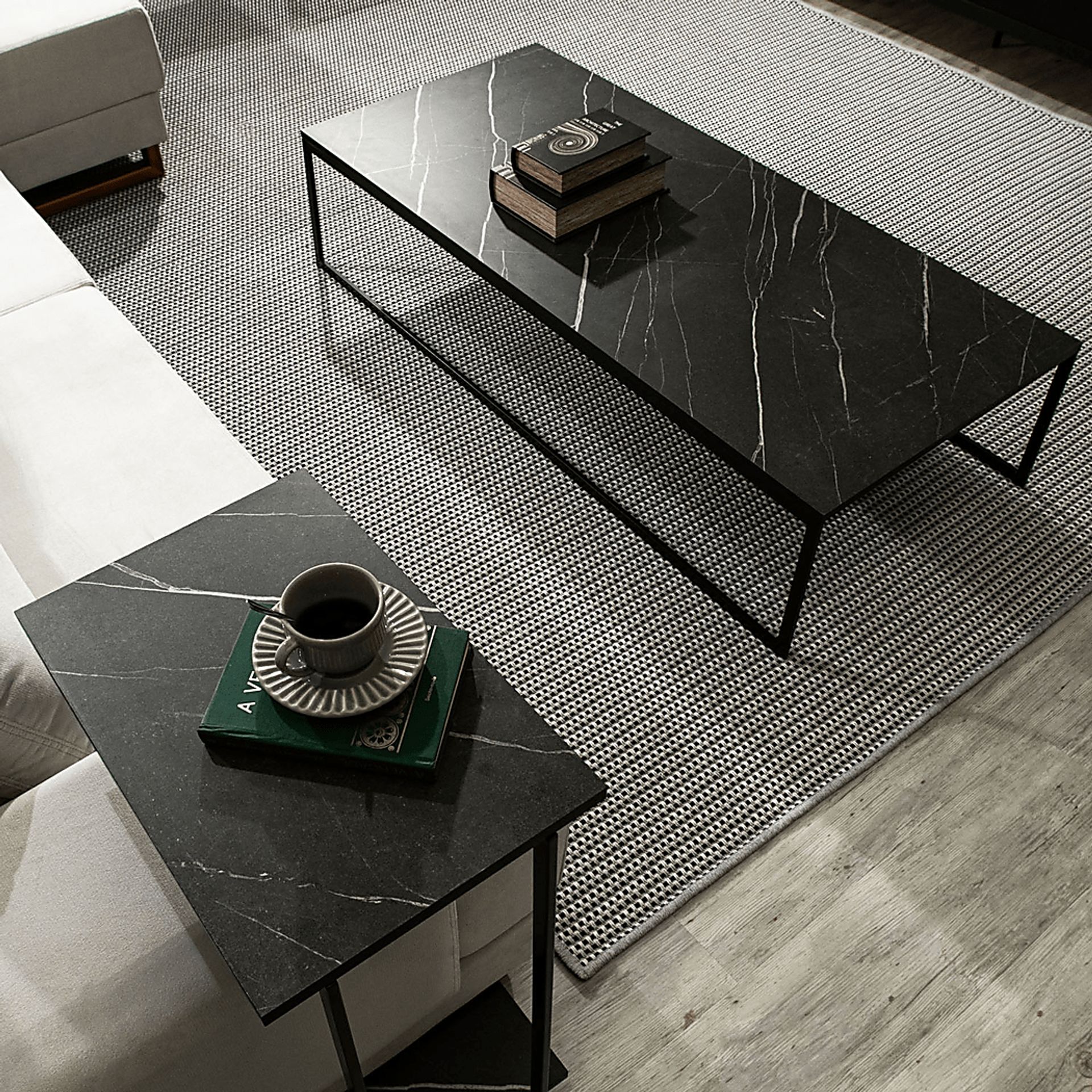 Aardvark Walk Black 2 Piece Table Set - Image 3