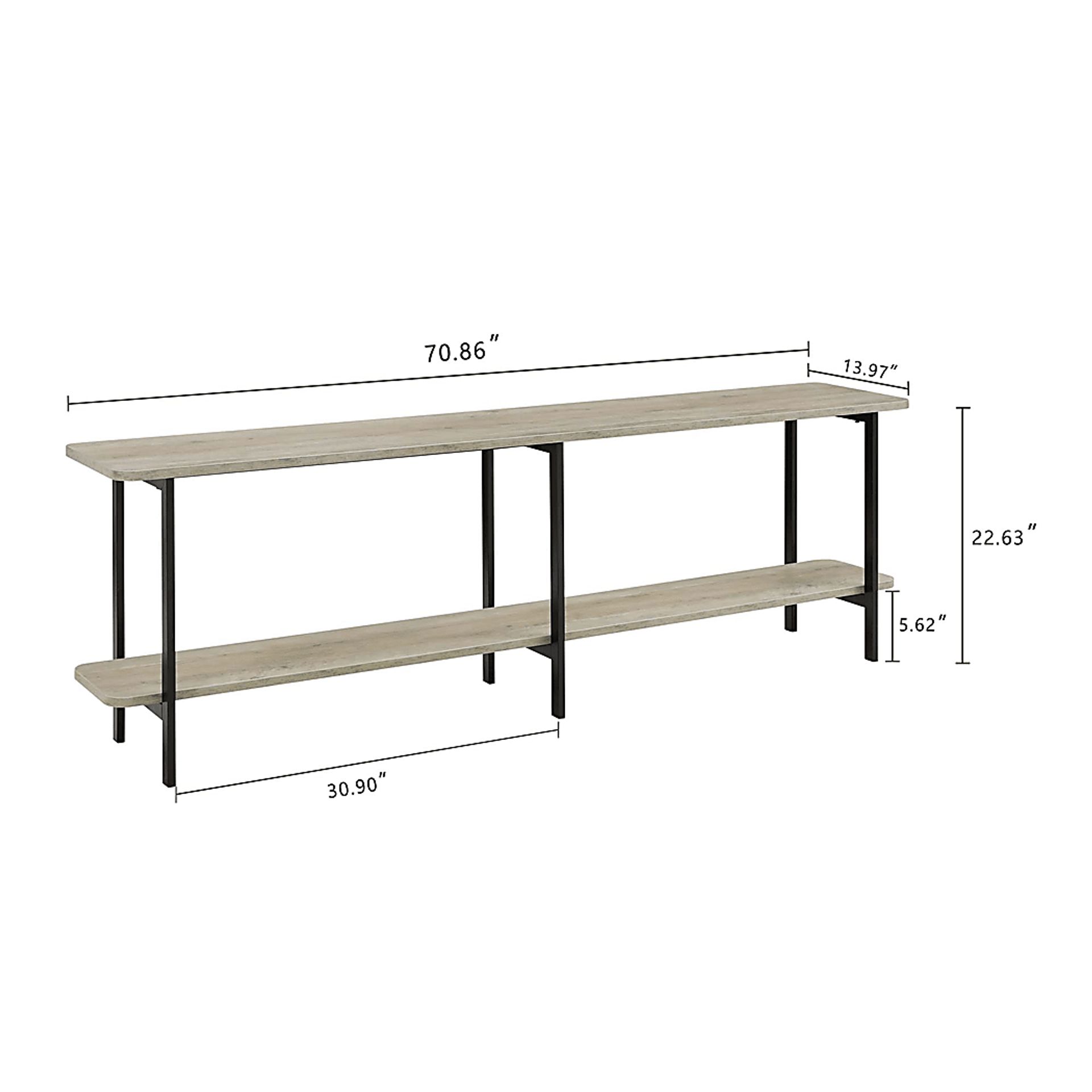 Aardvark Walk Gray 71 in. Console - Image 13