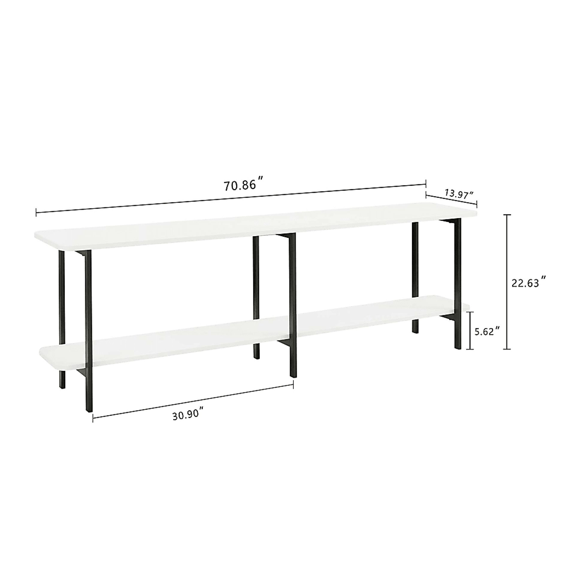 Aardvark Walk White 71 in. Console - Image 13