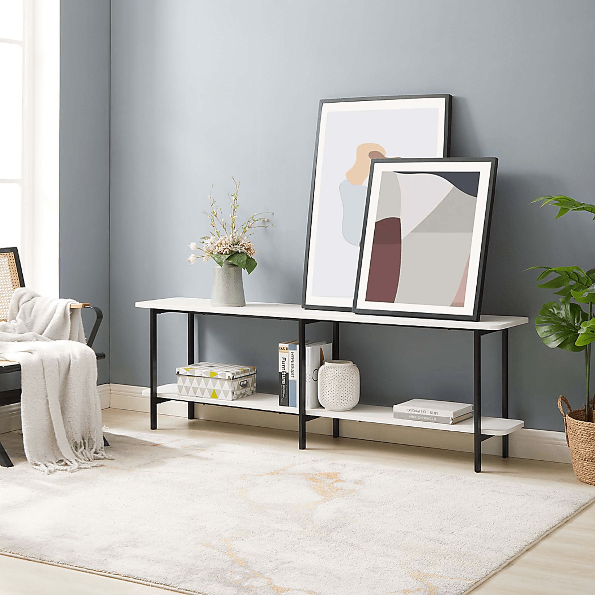Aardvark Walk White 71 in. Console - Image 2