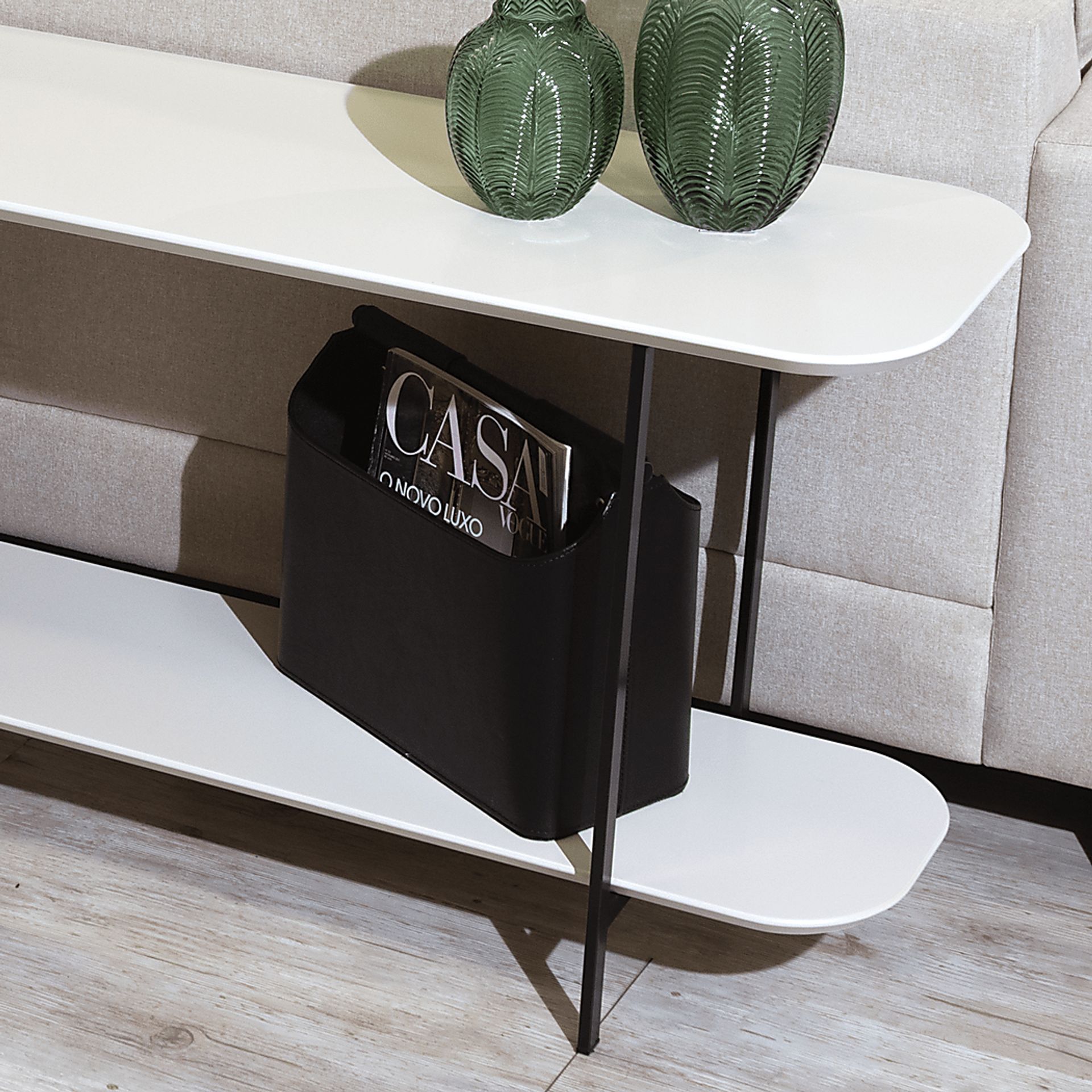 Aardvark Walk White Sofa Table - Image 4