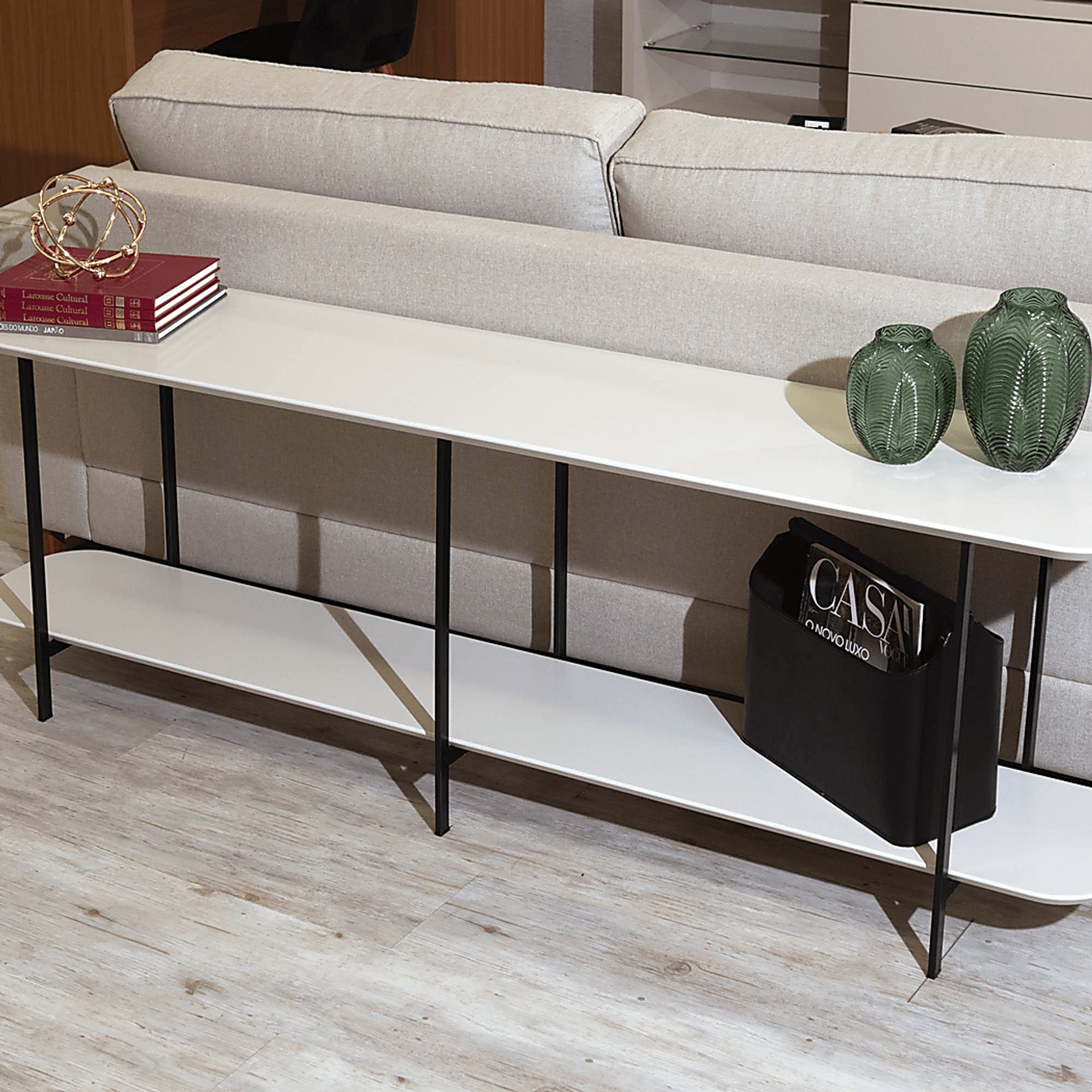 Aardvark Walk White Sofa Table - Image 6