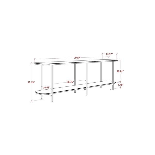 Aardvark Walk White Sofa Table - Thumbnail - Image 7
