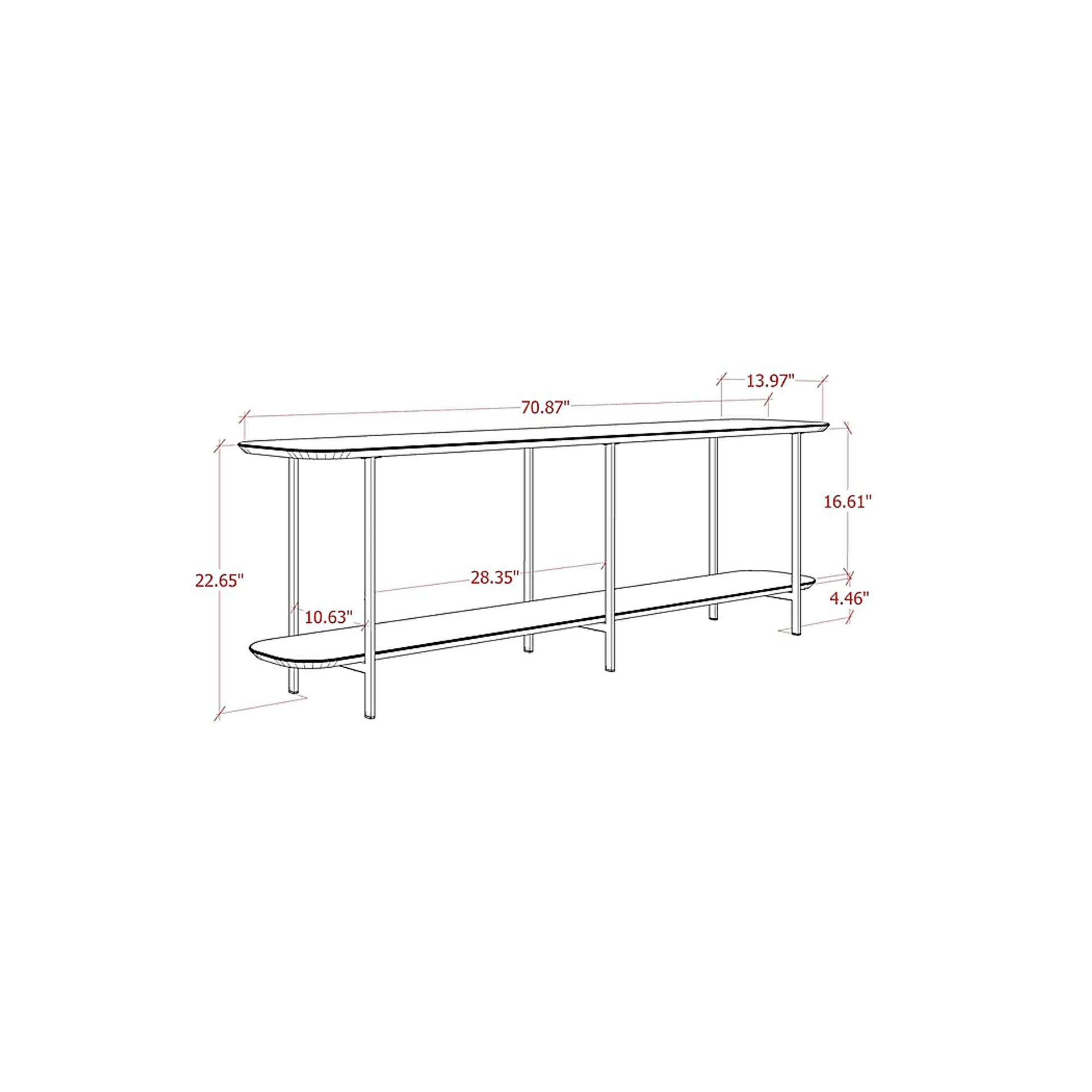 Aardvark Walk White Sofa Table - Image 7