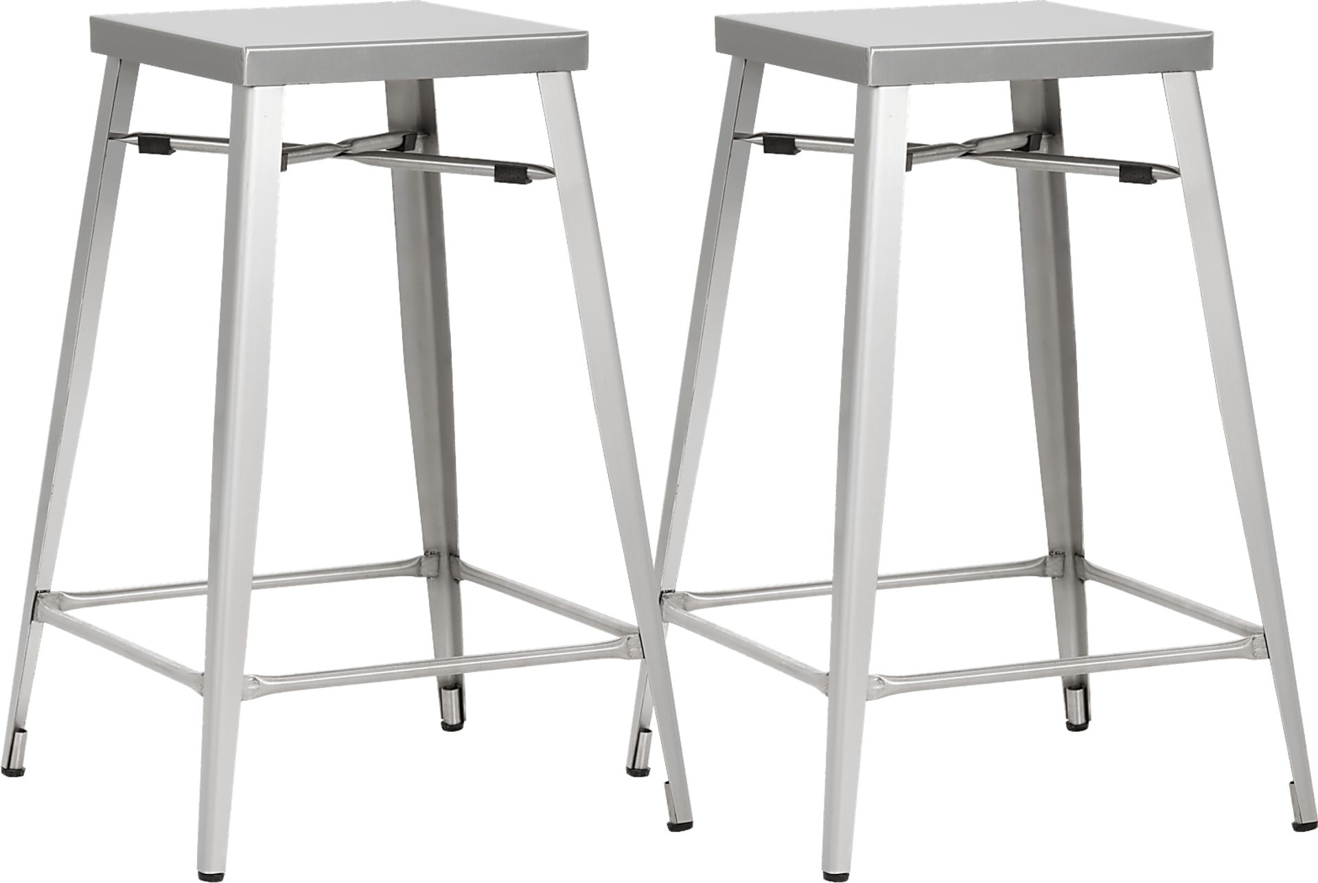 Aaron Place Gray Counter Height Stools (Set of 2) - Image 1