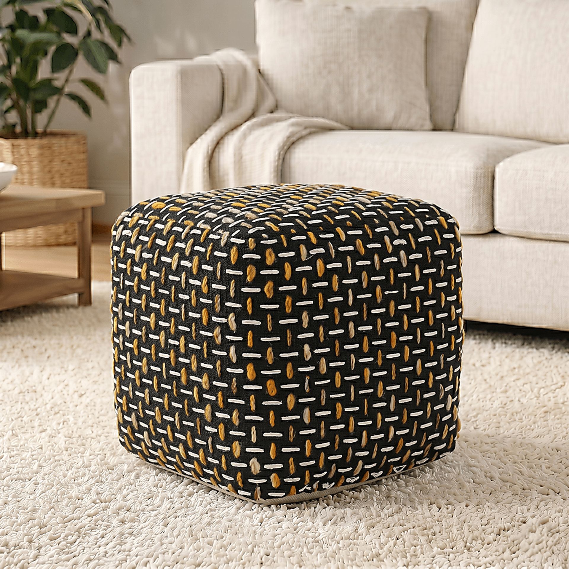 Abanela Black Pouf - Image 9