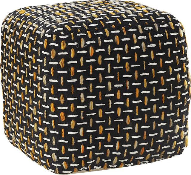 Abanela Black Pouf - Thumbnail - Image 1