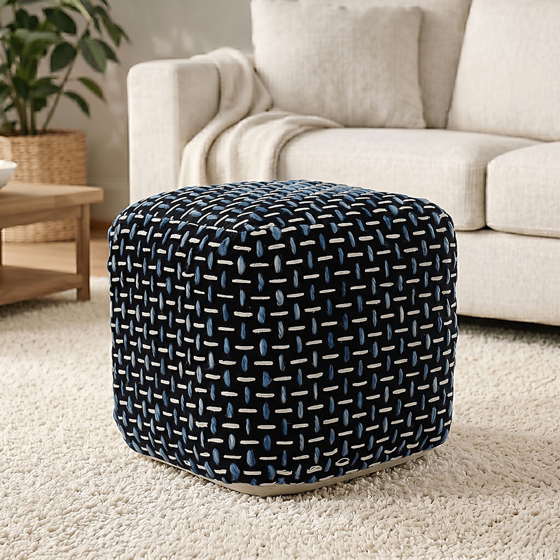 Abanela Blue Pouf - Image 9