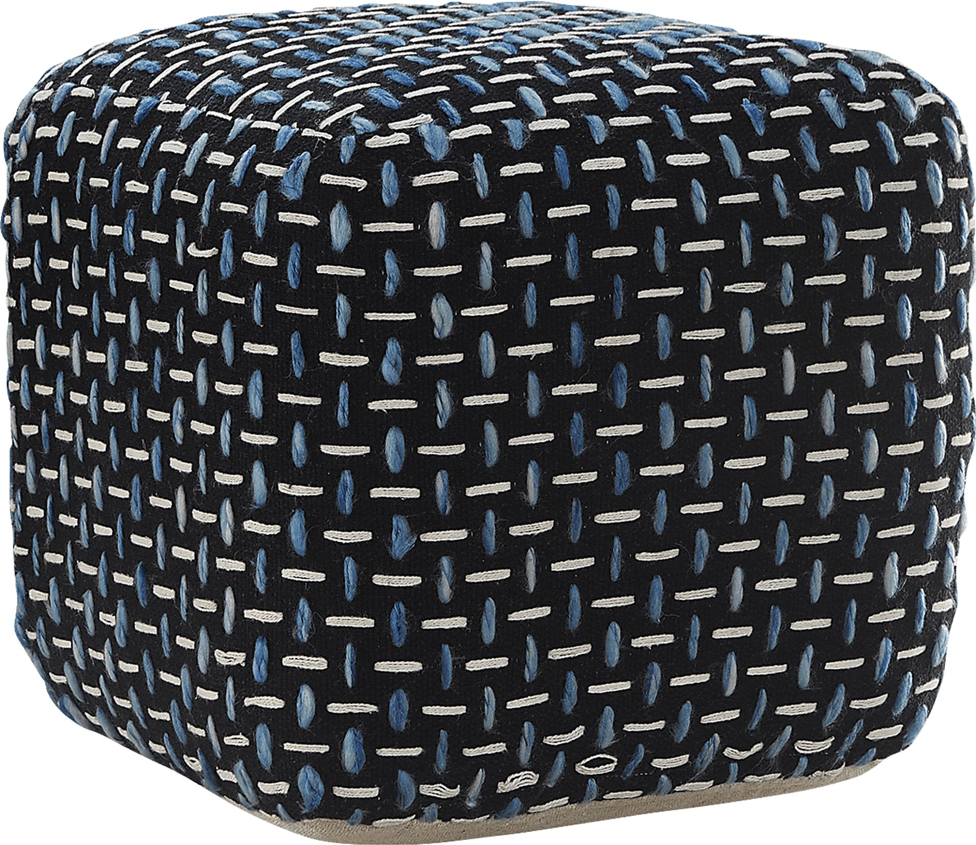 Abanela Blue Pouf - Image 1