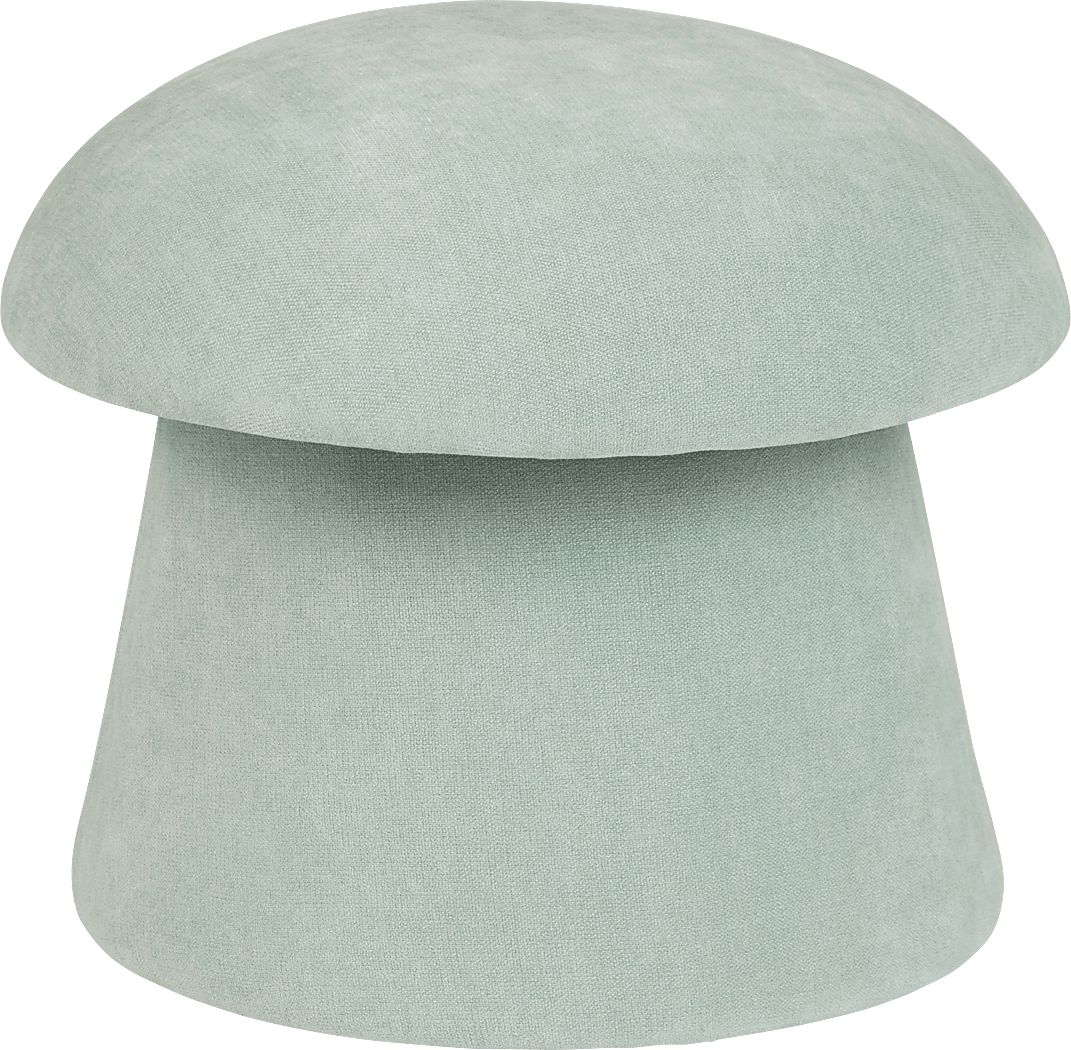 Abanto Light Blue Storage Ottoman