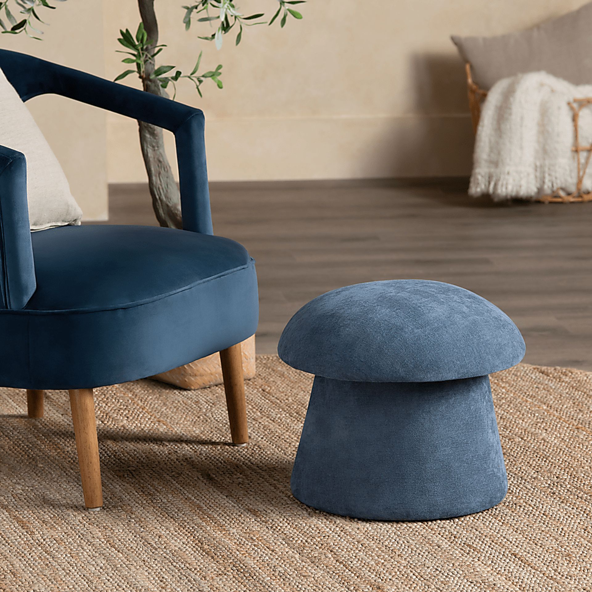 Abanto Navy Storage Ottoman - Image 2