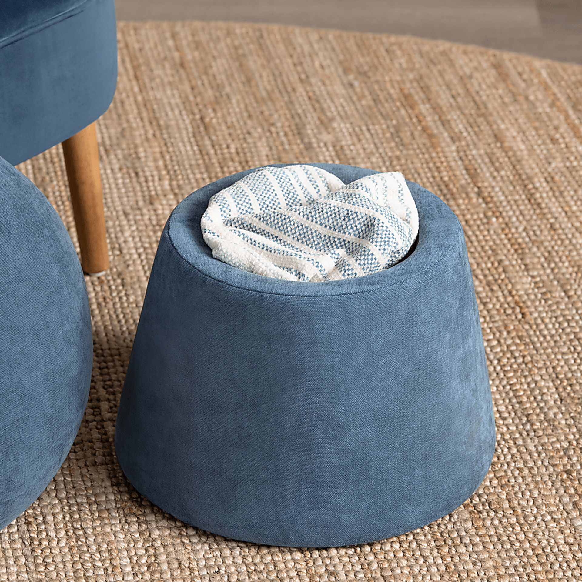 Abanto Navy Storage Ottoman - Image 6
