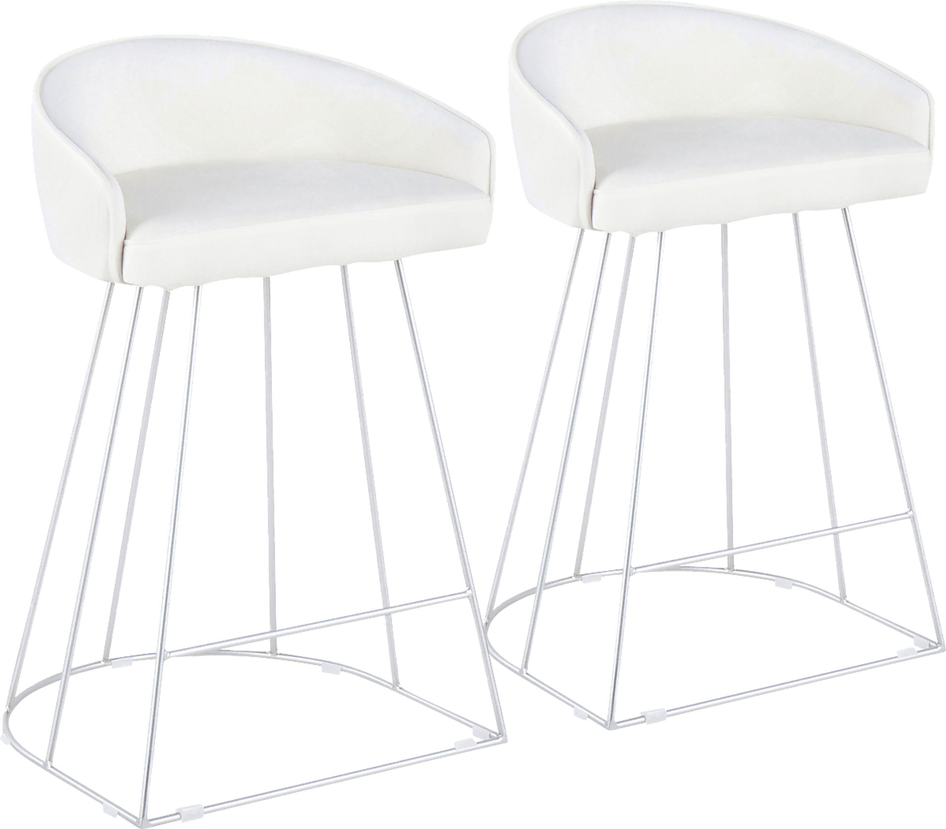 Abberdale II White Counter Height Stool Set of 2 - Image 1