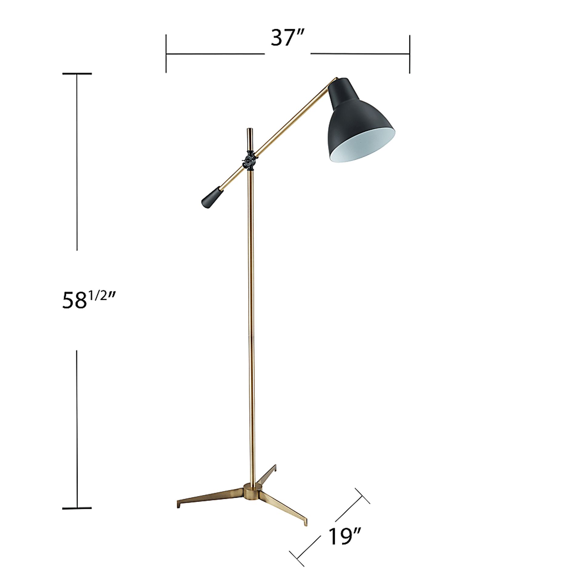 Abberton Brass Floor Lamp - Image 7
