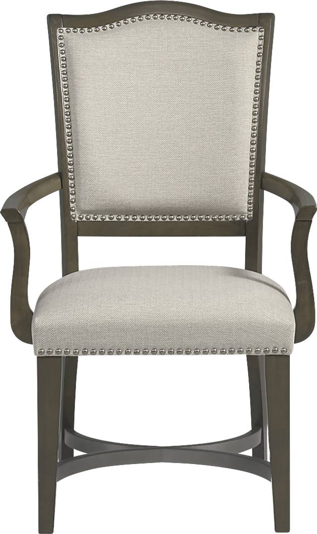 Abbey Court Beige Upholstered Arm Chair - Thumbnail - Image 2