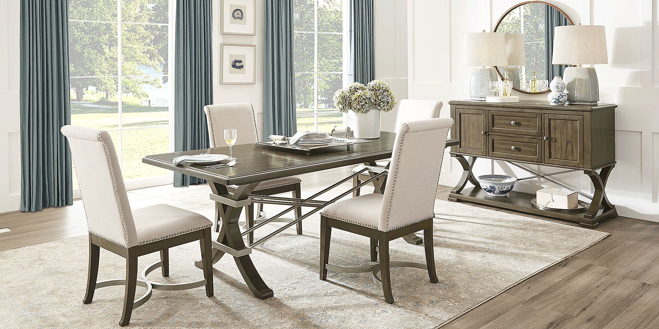 Abbey Court Brown 5 Pc Dining Room