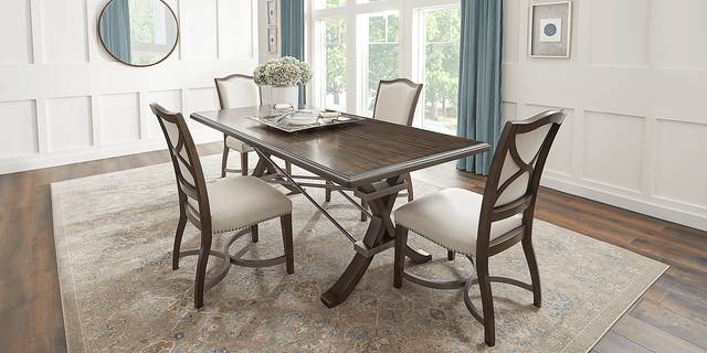 Abbey Court Brown 5 Pc Dining Room - Thumbnail - Image 2