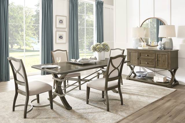 Abbey Court Brown 5 Pc Dining Room - Thumbnail - Image 1