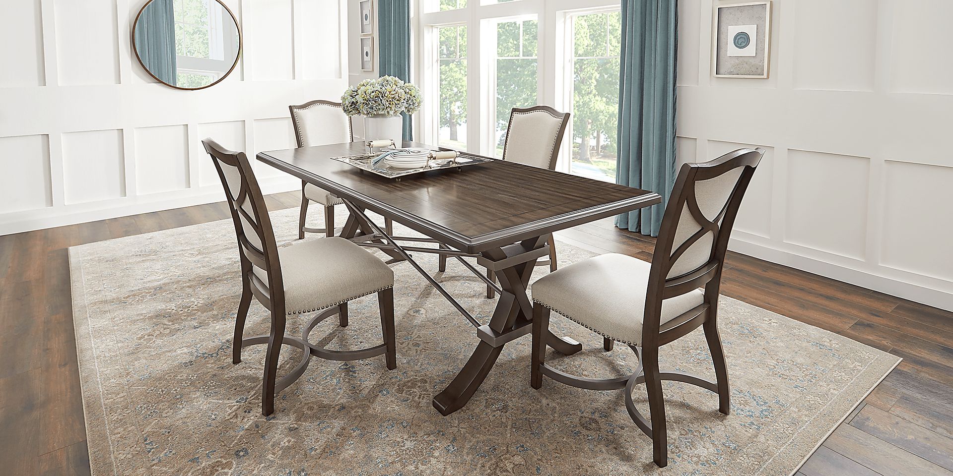 Abbey Court Brown 5 Pc Dining Room - Image 2
