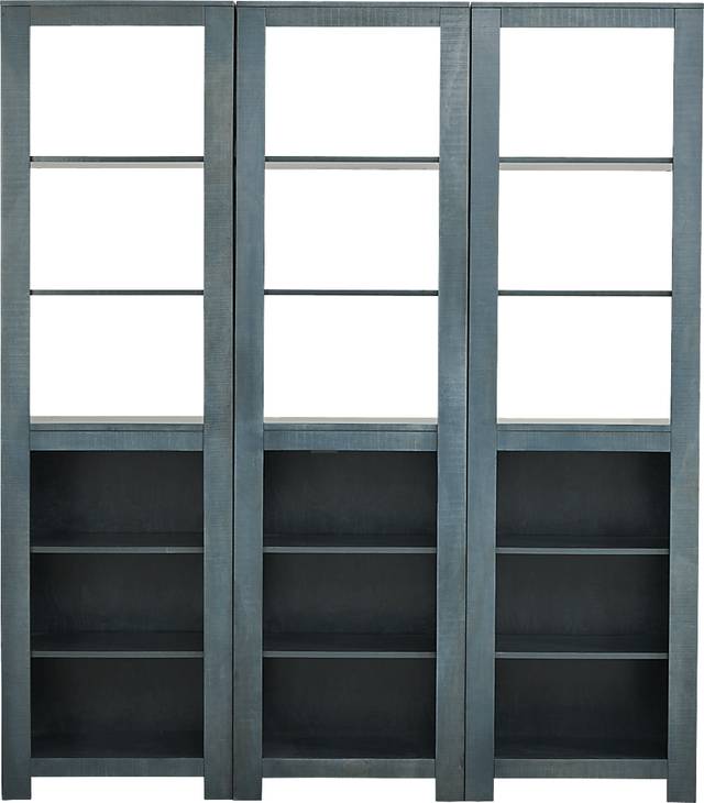 Abbey Springs Blue 3 Pc Bookcase - Thumbnail - Image 1