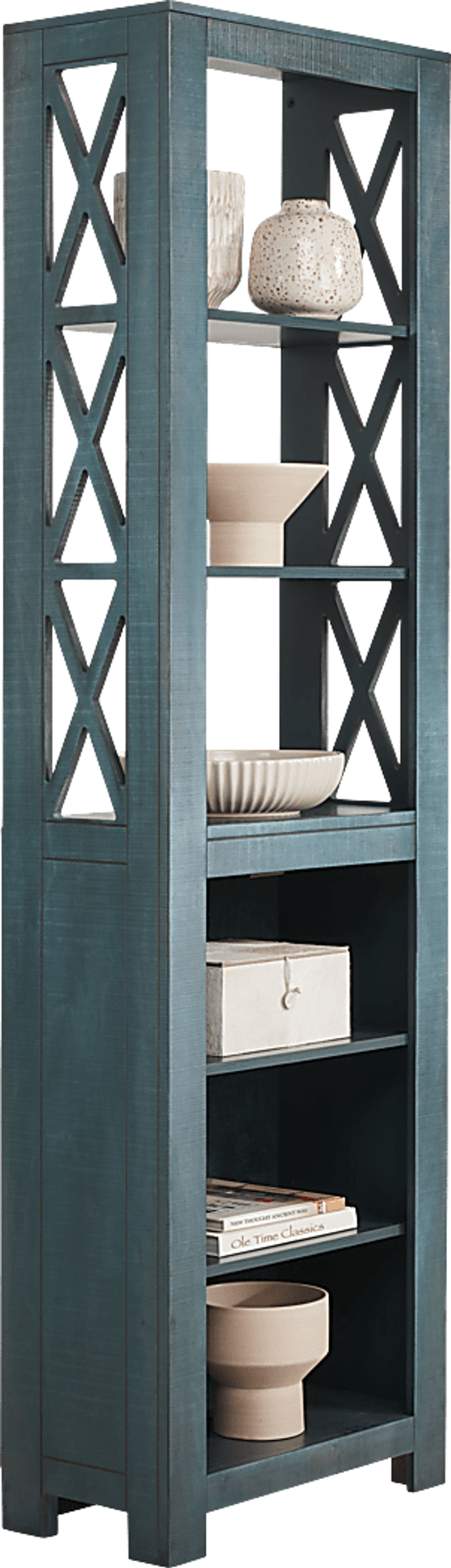 Abbey Springs Blue Bookcase - Image 4