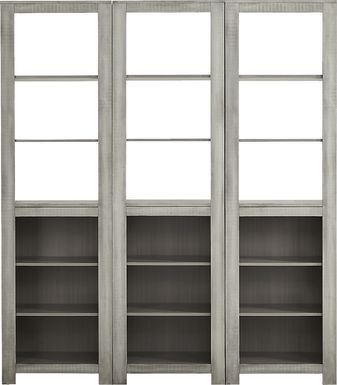 Abbey Springs Gray 3 Pc Bookcase